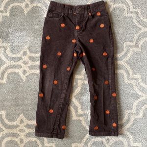 COPY - Pumpkin Embroidered Corduroy Pants